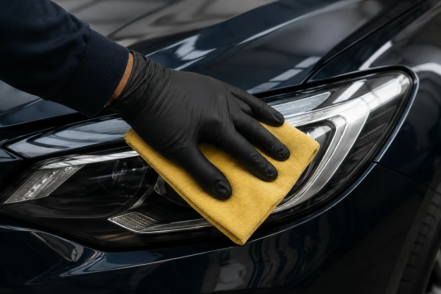 Autodetailing met een microvezeldoek